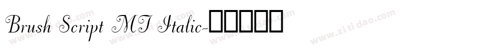 Brush Script MT Italic字体转换